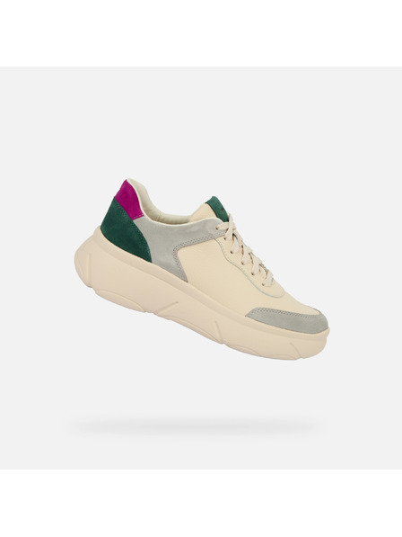 Geox Cremefarbene Damen-Sneaker Geox Nebula 2.0 X