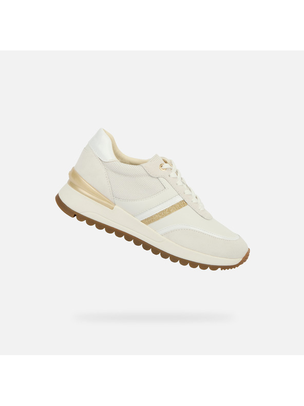 Geox Creme Damen Geox Desya Turnschuhe