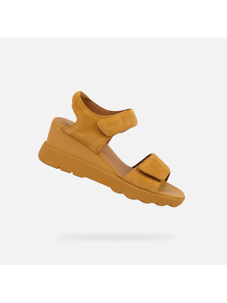 Geox Gelbe Damen-Keilschuhe Geox Spherica EC6