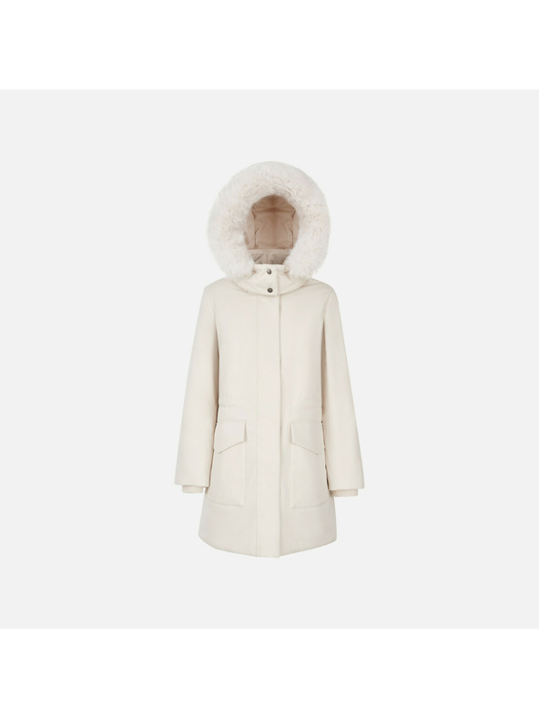 Geox Cremefarbene Damen-Daunenjacke Geox Spherica