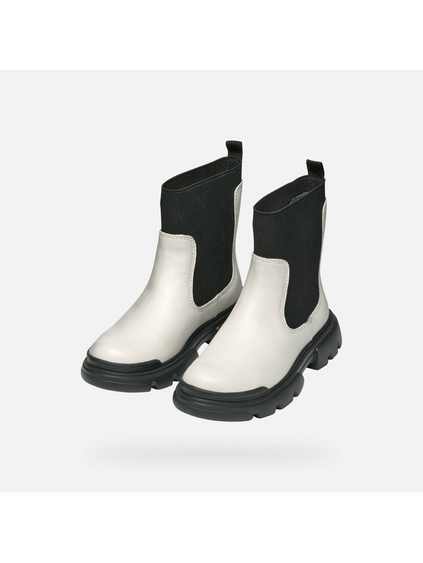 Geox Creme Mädchen Stiefelette Geox Junette Girl