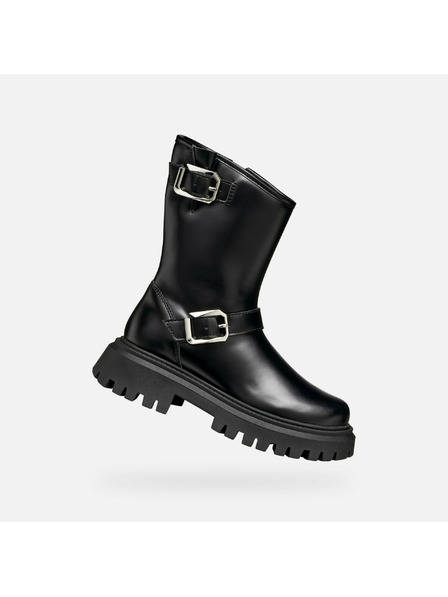 Geox Schwarze Mädchen-Stiefeletten Geox Maquinnens