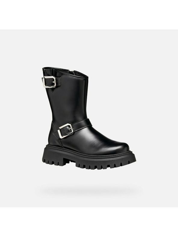 Geox Schwarze Mädchen-Stiefeletten Geox Maquinnens