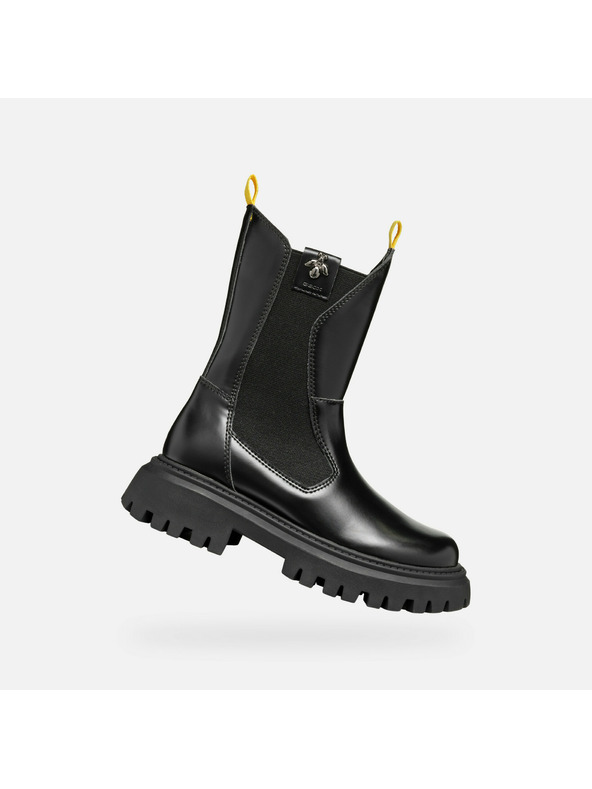 Geox Schwarze Mädchen-Stiefeletten Geox Maquinnens Girl