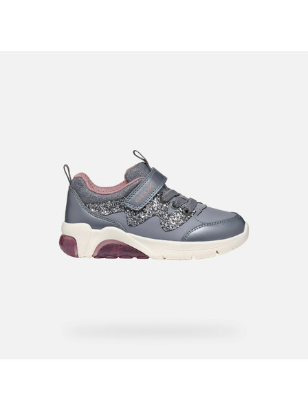 Geox Graue Mädchen-Leucht-Stiefeletten Geox Fadinlight Girl