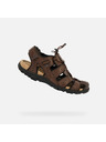 Geox Dunkelbraune Herren-Sandalen Geox Omo Sandal Strada