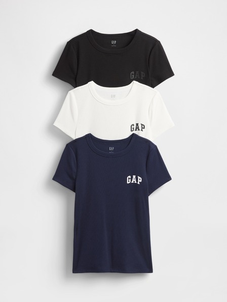 GAP Damen-Rippshirt mit Logo, 3er-Pack GAP