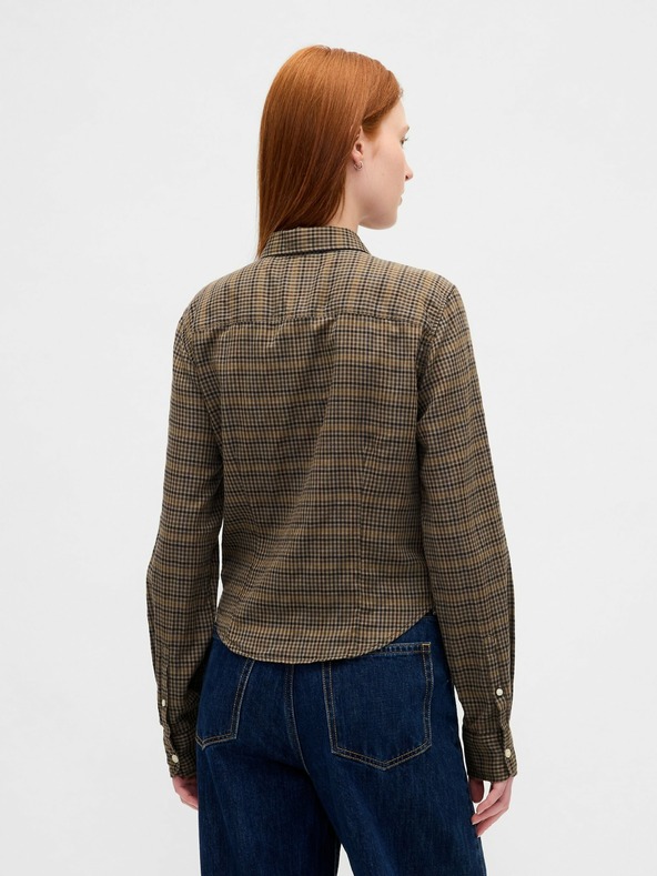GAP Damen-Flanell-Crop-Hemd GAP