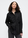 GAP Damen-Oversize-Popeline-Hemd mit Logo Big Shirt GAP