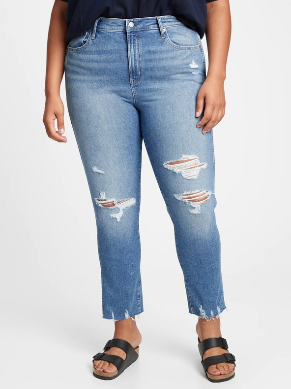 GAP Slim High Rise Destructed Vintage Jeans GAP