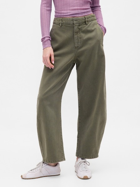GAP Damen-Hose Mid Rise Twill Barrel GAP
