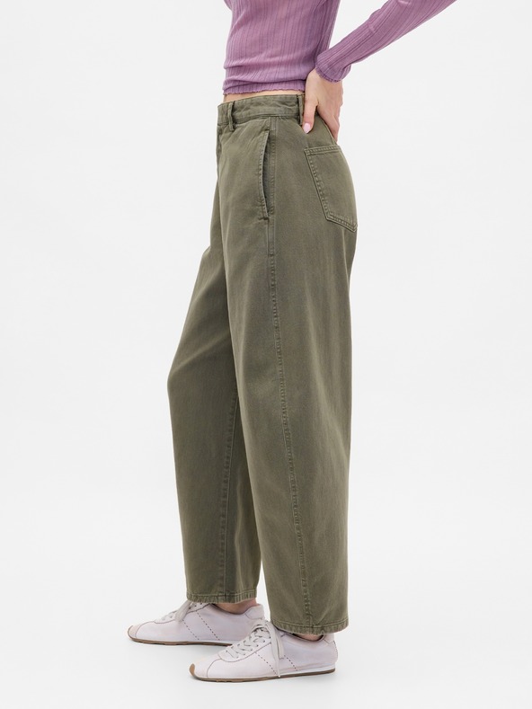 GAP Damen-Hose Mid Rise Twill Barrel GAP