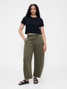 GAP Damen-Hose Mid Rise Twill Barrel GAP