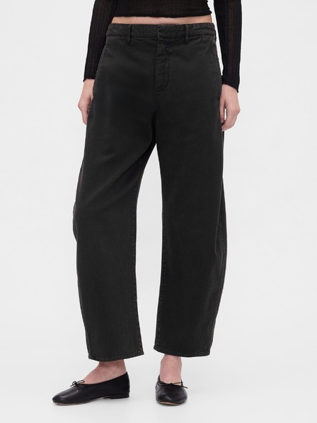 GAP Damen-Hose Mid Rise Twill Barrel GAP