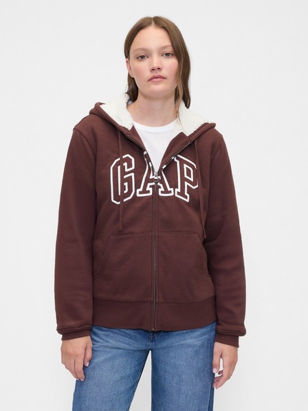 GAP Damen-Sweatjacke Logo Sherpa gefüttert GAP