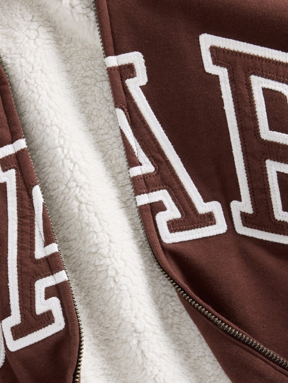 GAP Damen-Sweatjacke Logo Sherpa gefüttert GAP