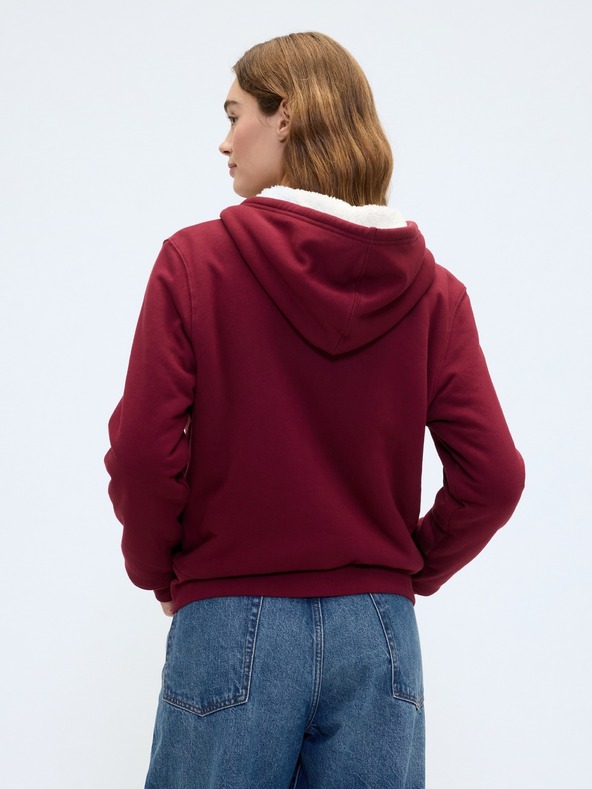 GAP Damen-Sweatjacke Logo Sherpa gefüttert GAP