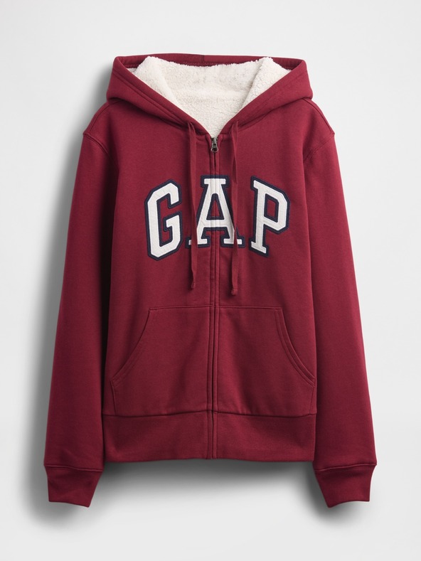 GAP Damen-Sweatjacke Logo Sherpa gefüttert GAP