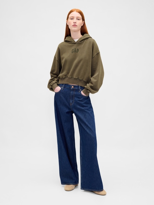 GAP Damen Sweatshirt mit Logo Cropped GAP
