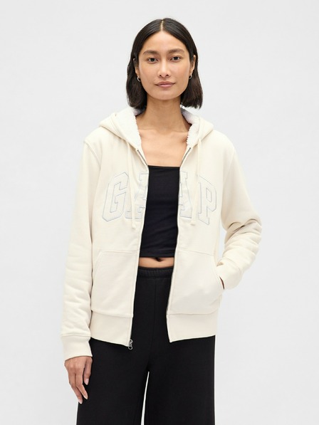 GAP Damen-Sweatjacke Logo Sherpa gefüttert GAP