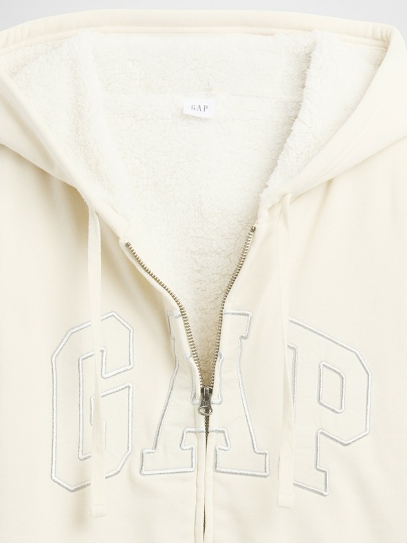 GAP Damen-Sweatjacke Logo Sherpa gefüttert GAP
