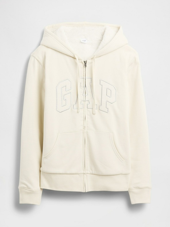GAP Damen-Sweatjacke Logo Sherpa gefüttert GAP