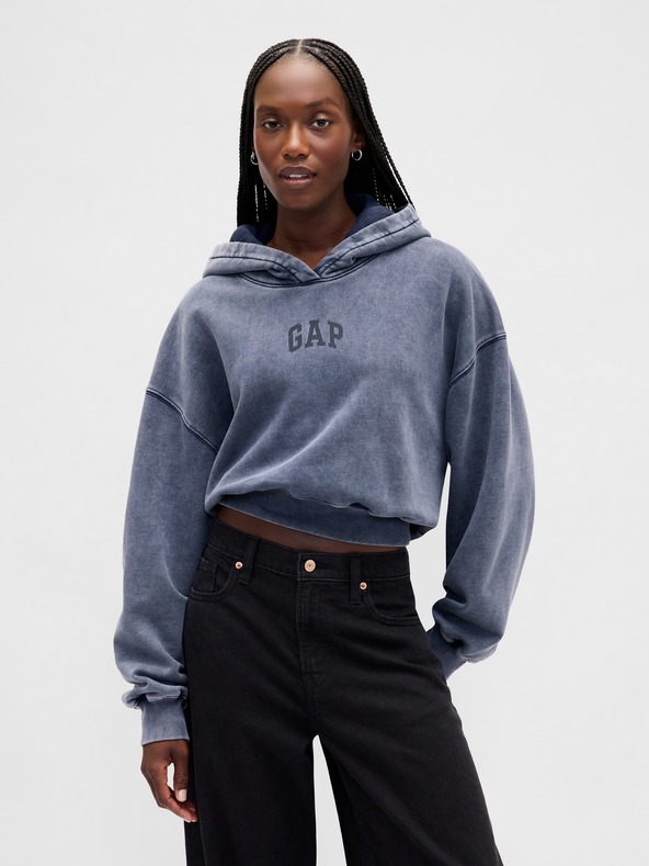 GAP Damen Sweatshirt mit Logo Cropped GAP