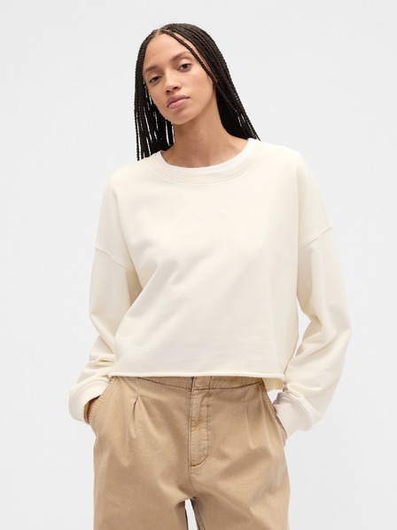 GAP Damen-Oversize-Crop-Sweatshirt Heavyweight GAP