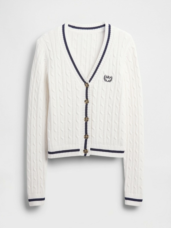 GAP Damen-Crop-Cardigan mit Logo GAP