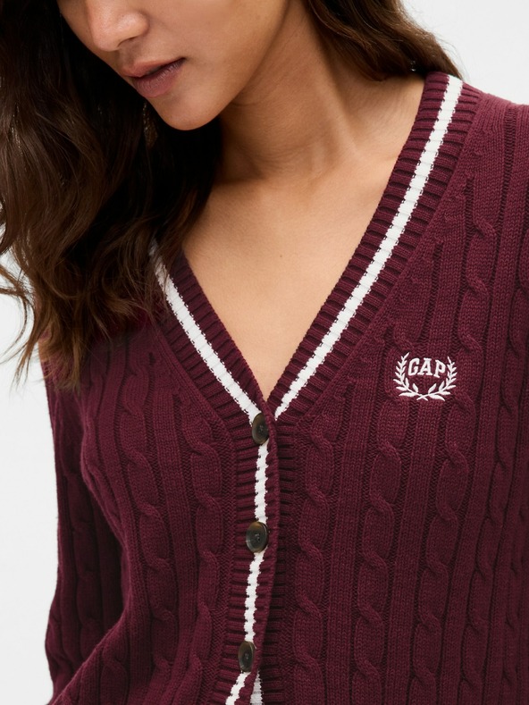 GAP Damen-Crop-Cardigan mit Logo GAP