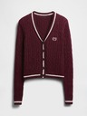 GAP Damen-Crop-Cardigan mit Logo GAP