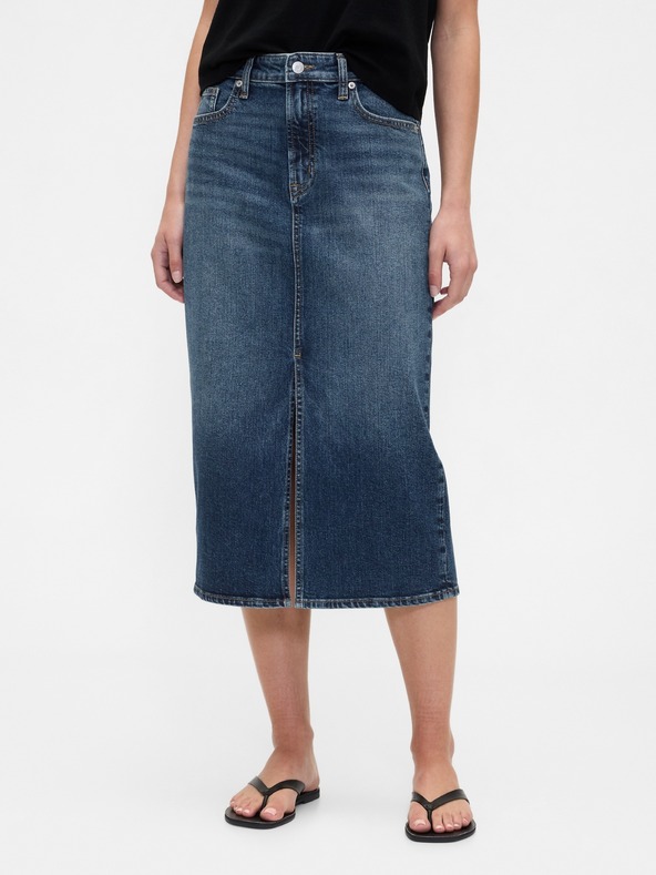 GAP Damen-Jeans-Bleistiftrock in Midi-Länge GAP