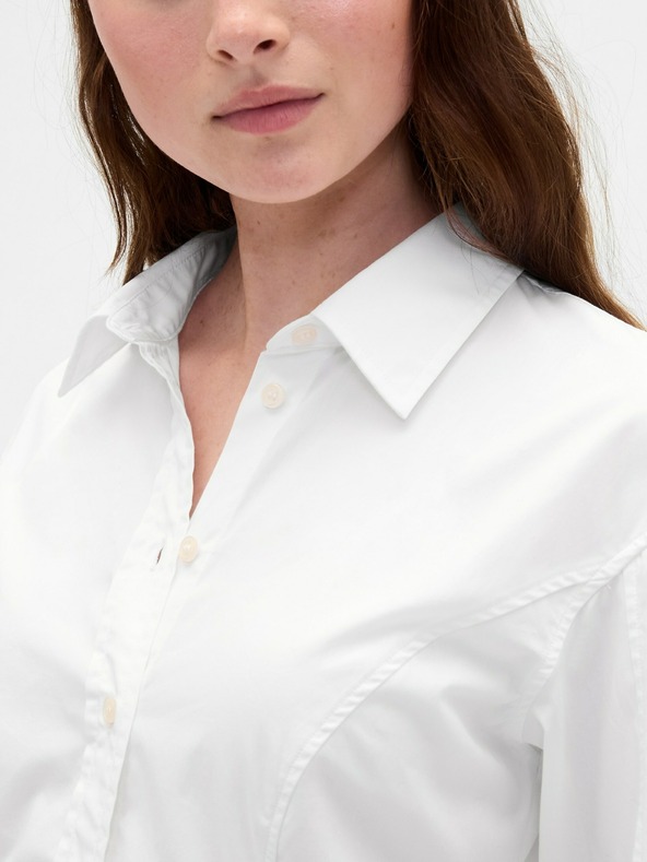 GAP Damen Popeline-Minikleid im Hemdblusenstil GAP