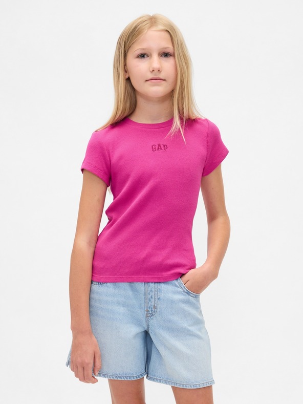 GAP Mädchen-Ripp-T-Shirt mit Logo GAP