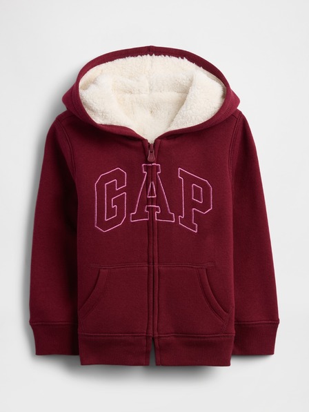 GAP Baby-Sweatjacke Logo Sherpa gefüttert GAP