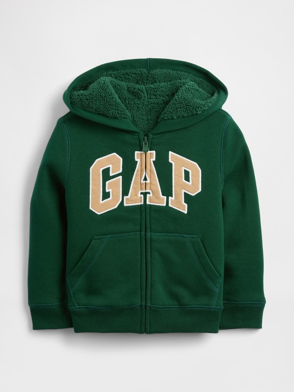 GAP Baby-Sweatjacke Logo Sherpa gefüttert GAP