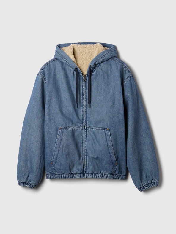 GAP Denim Oversize Sherpa Sweatshirt GAP