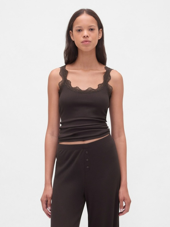 GAP Damen-Pyjama-Top mit Spitze GAP