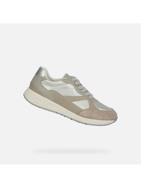 Geox Silberne Damen-Sneaker Geox Bulmya