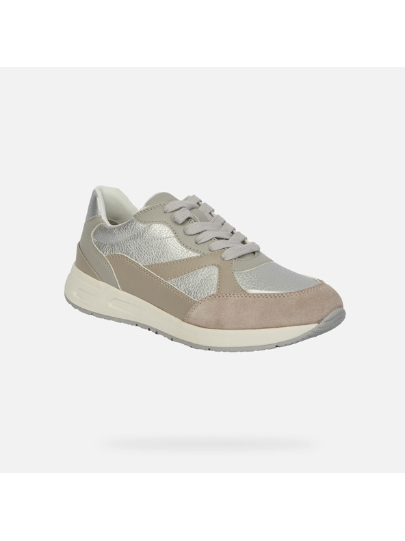 Geox Silberne Damen-Sneaker Geox Bulmya