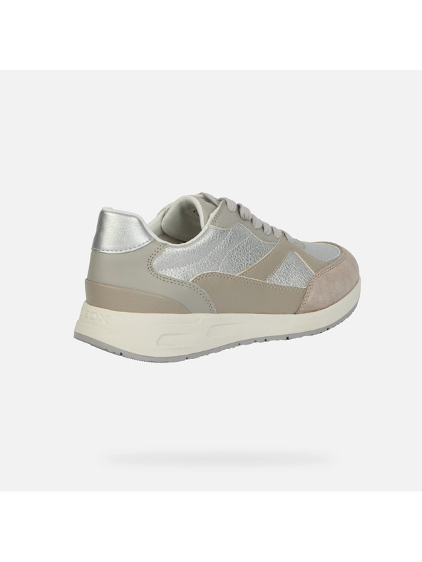Geox Silberne Damen-Sneaker Geox Bulmya