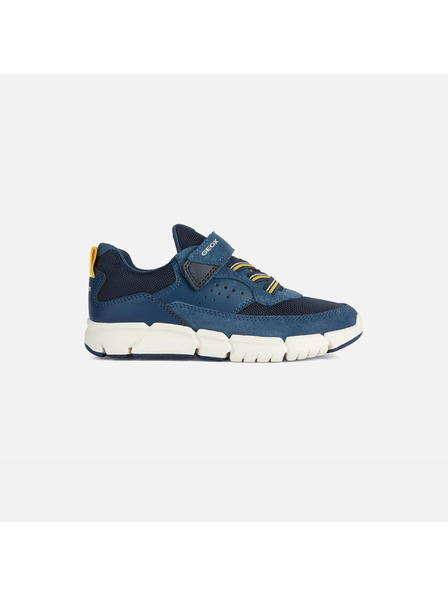 Geox Dunkelblau Jungen Sneaker mit Wildleder Details Geox Flexyper