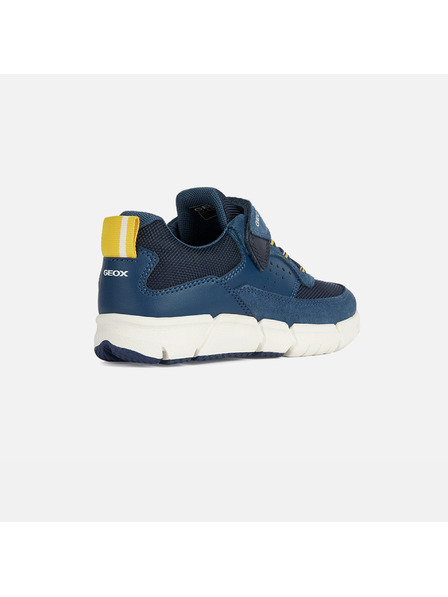 Geox Dunkelblau Jungen Sneaker mit Wildleder Details Geox Flexyper