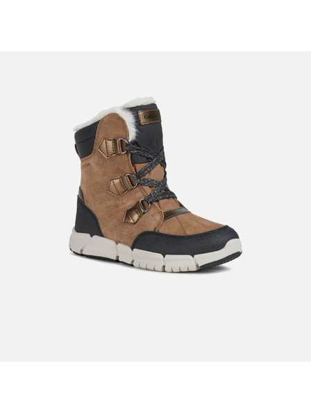 Geox Hellbraune Geox Flexyper AB-Stiefeletten für Mädchen