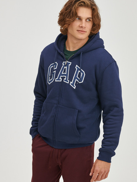 GAP Sherpa Sweatjacke mit Logo und Reißverschluss GAP