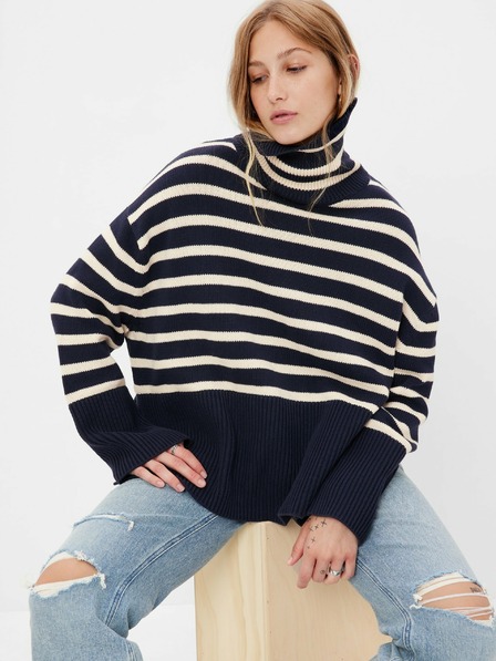 GAP Gestreifter Rollkragen Oversize Pullover GAP