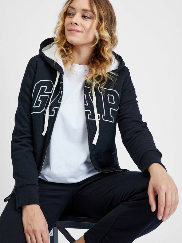 GAP Damen-Sweatjacke Logo Sherpa gefüttert GAP