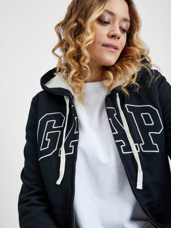 GAP Damen-Sweatjacke Logo Sherpa gefüttert GAP
