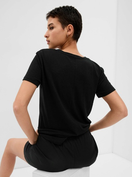 GAP Leinen T-Shirt mit kurzen Ärmeln GAP