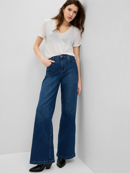 GAP Leinen T-Shirt mit kurzen Ärmeln GAP